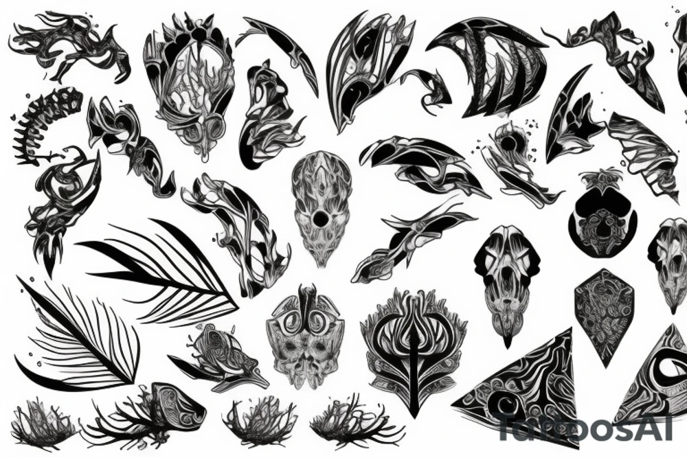 branch patterns tattoo idea