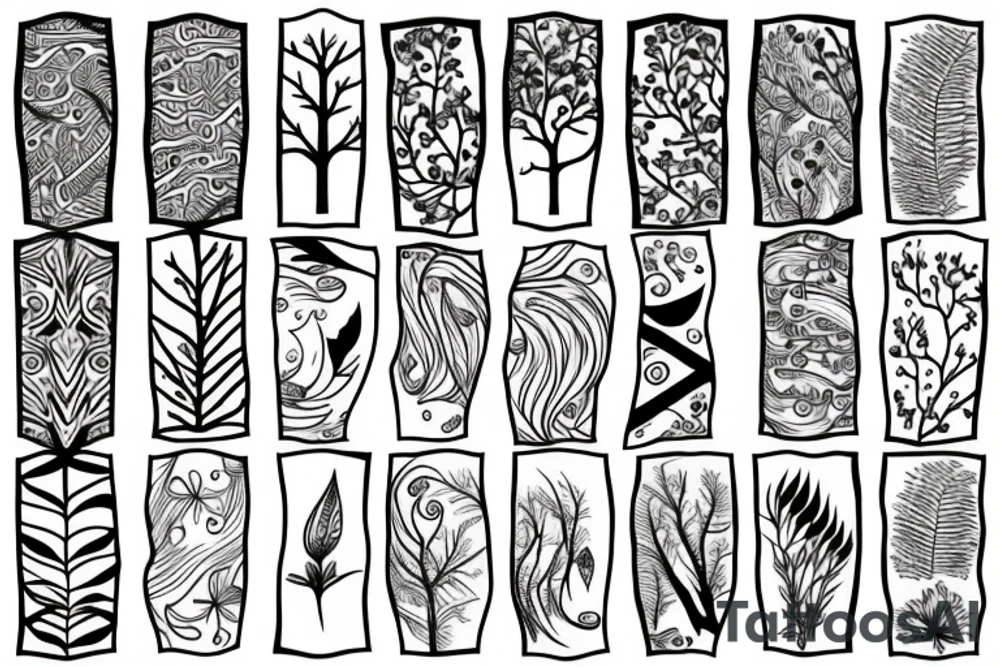 branch patterns tattoo idea