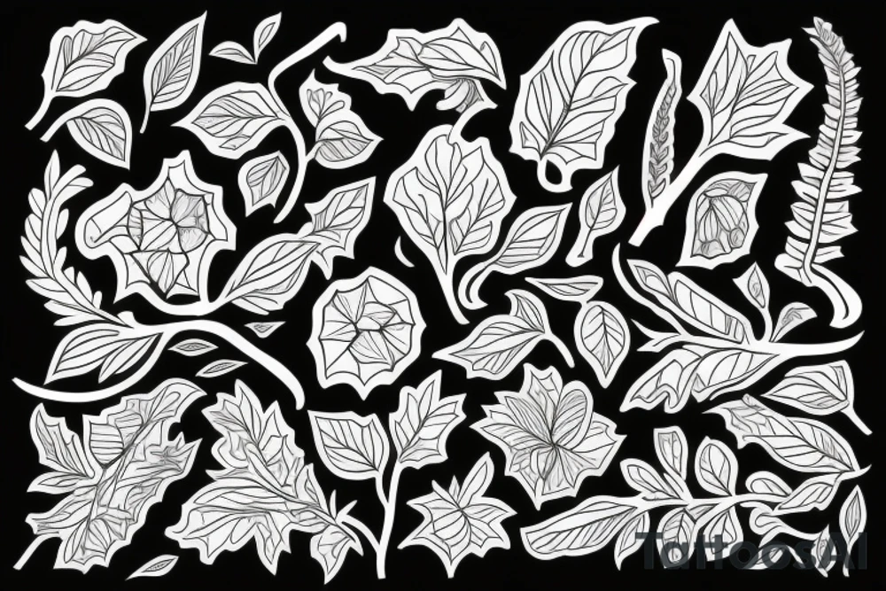 branch patterns tattoo idea