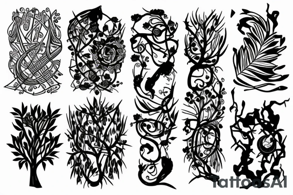 branch patterns tattoo idea