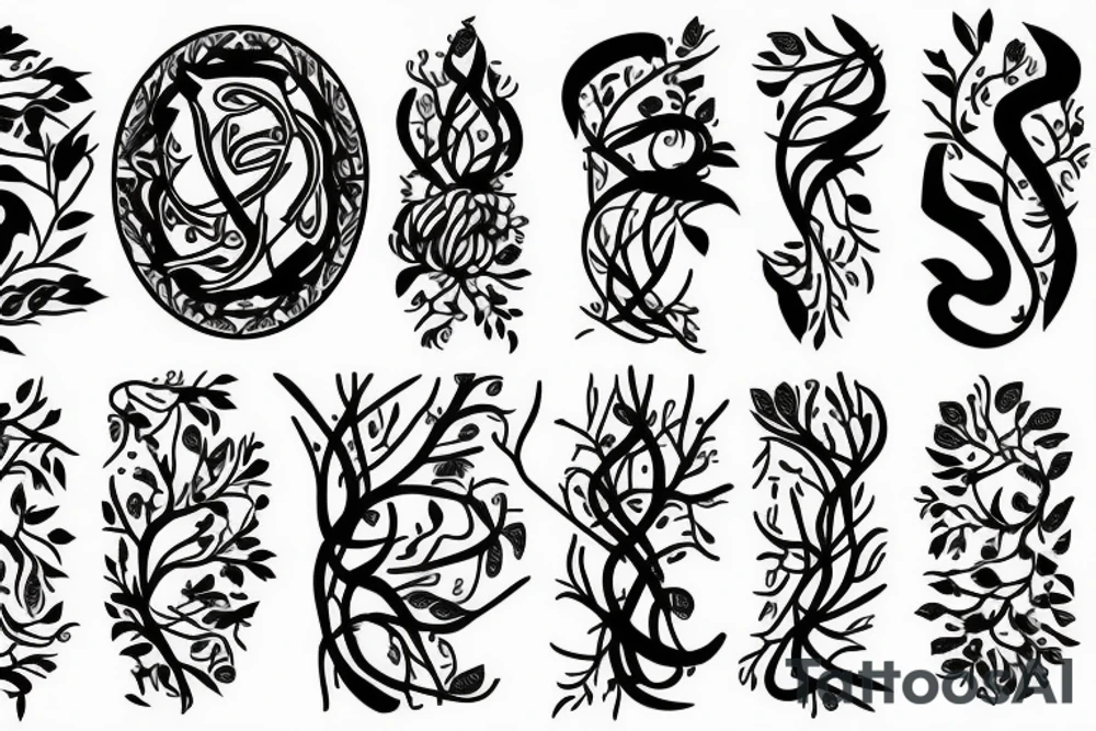 branch patterns tattoo idea