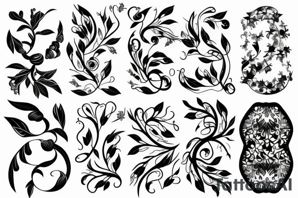 branch patterns tattoo idea