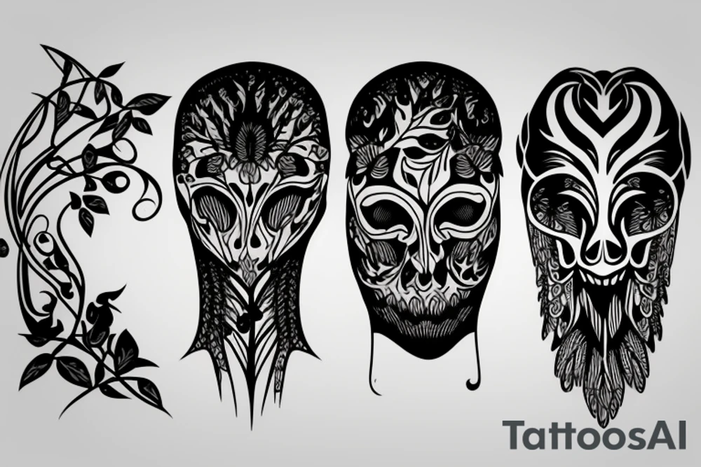 branch patterns tattoo idea