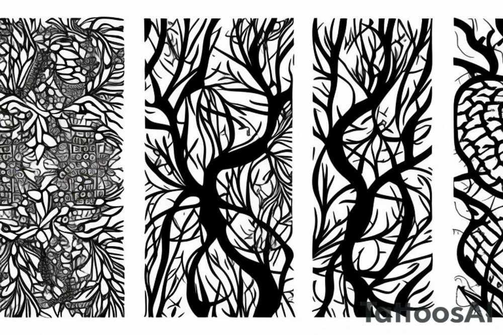 branch patterns tattoo idea