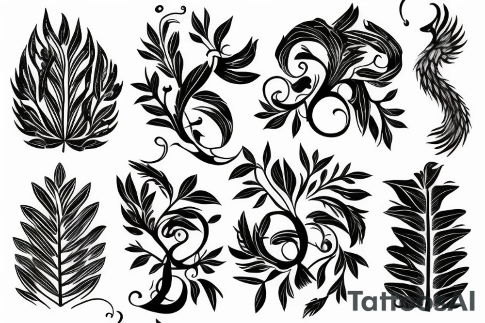 branch patterns tattoo idea