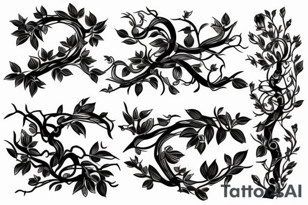 branch patterns tattoo idea