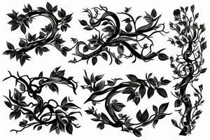 branch patterns tattoo idea