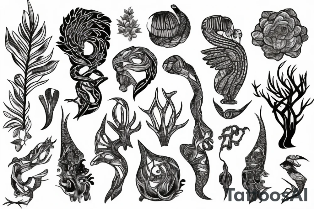 branch patterns tattoo idea