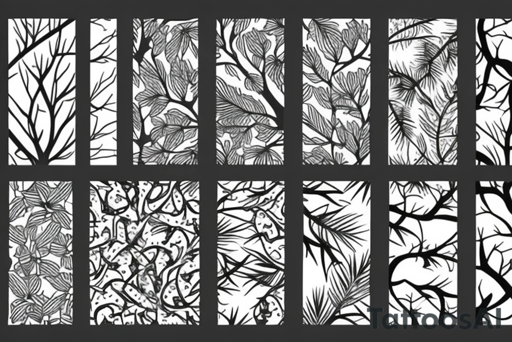 branch patterns tattoo idea