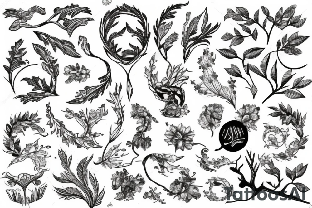 branch patterns tattoo idea