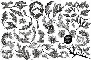branch patterns tattoo idea