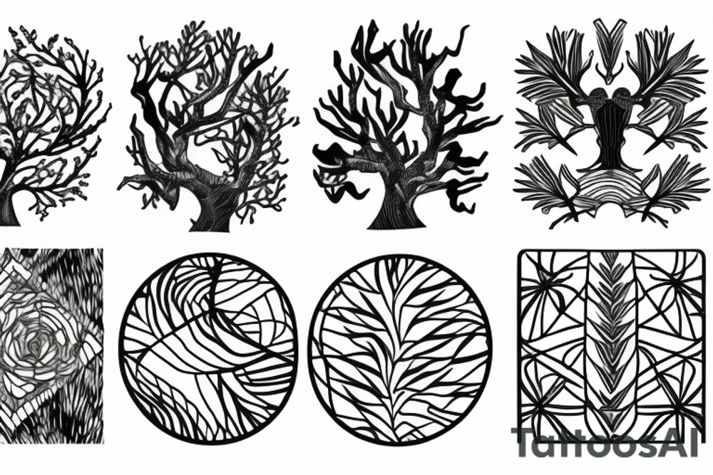 branch patterns tattoo idea