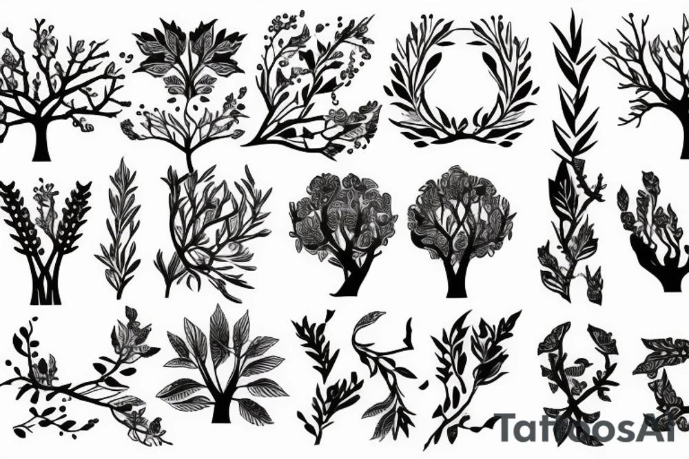 branch patterns tattoo idea