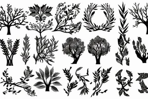 branch patterns tattoo idea