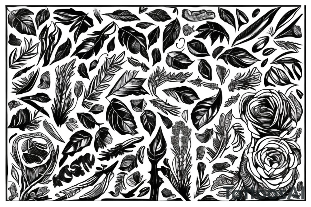 branch patterns tattoo idea