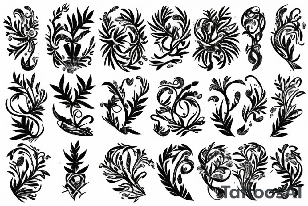 branch patterns tattoo idea