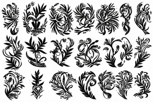 branch patterns tattoo idea