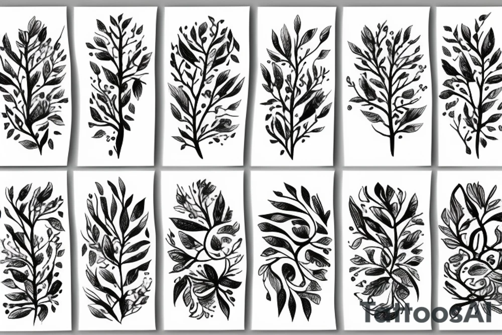 branch patterns tattoo idea