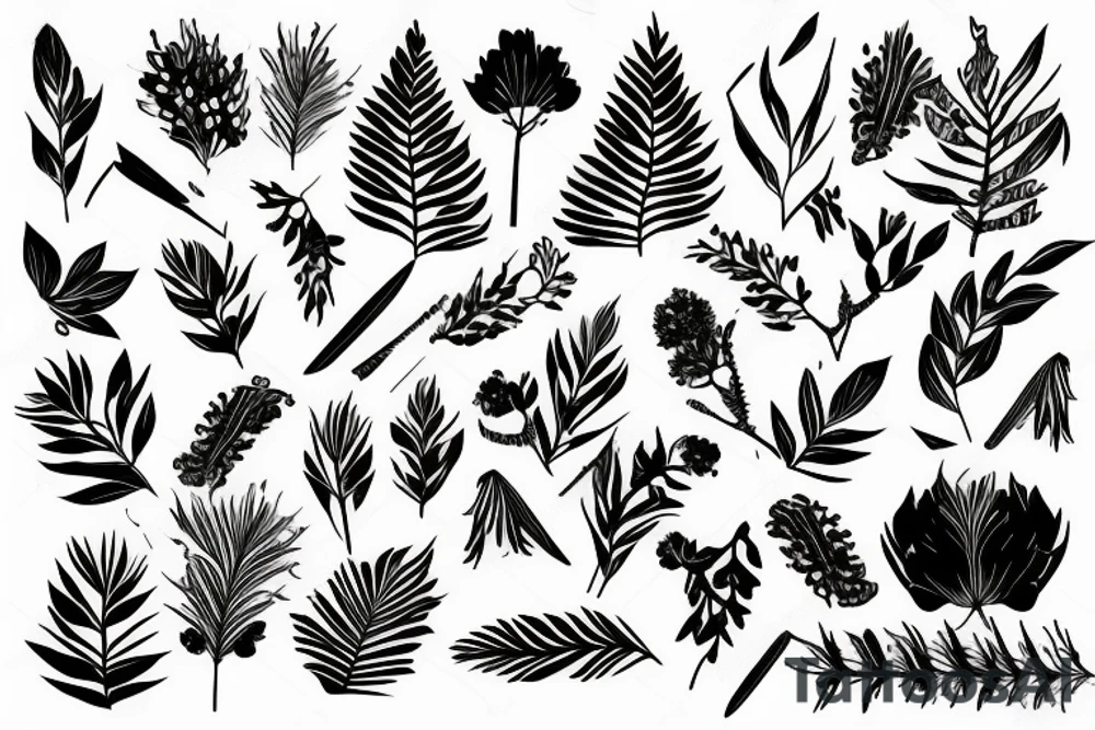 branch patterns tattoo idea