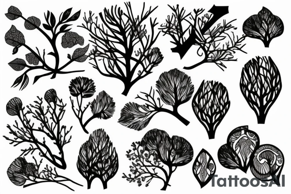 branch patterns tattoo idea