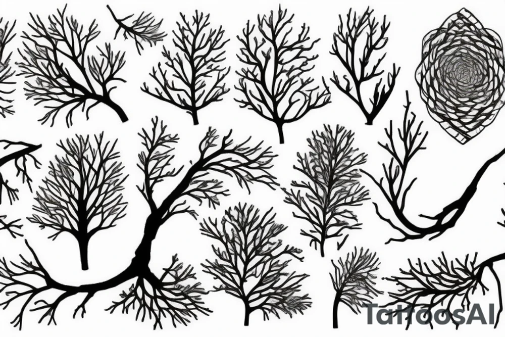 branch patterns tattoo idea
