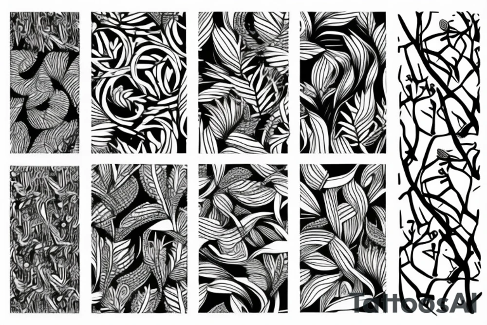branch patterns tattoo idea