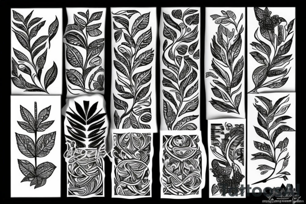 branch patterns tattoo idea