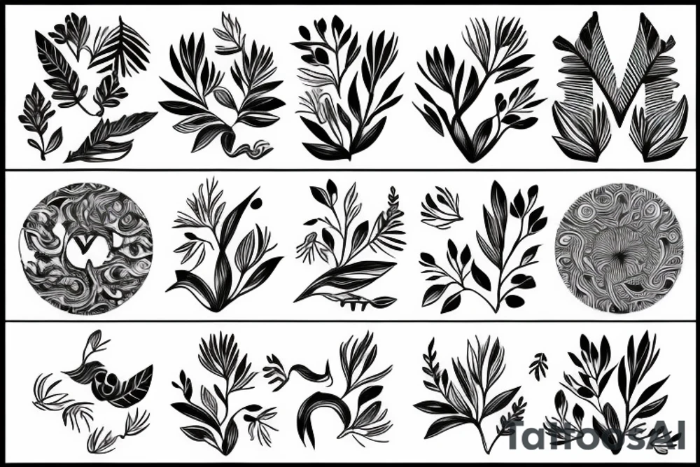 branch patterns tattoo idea