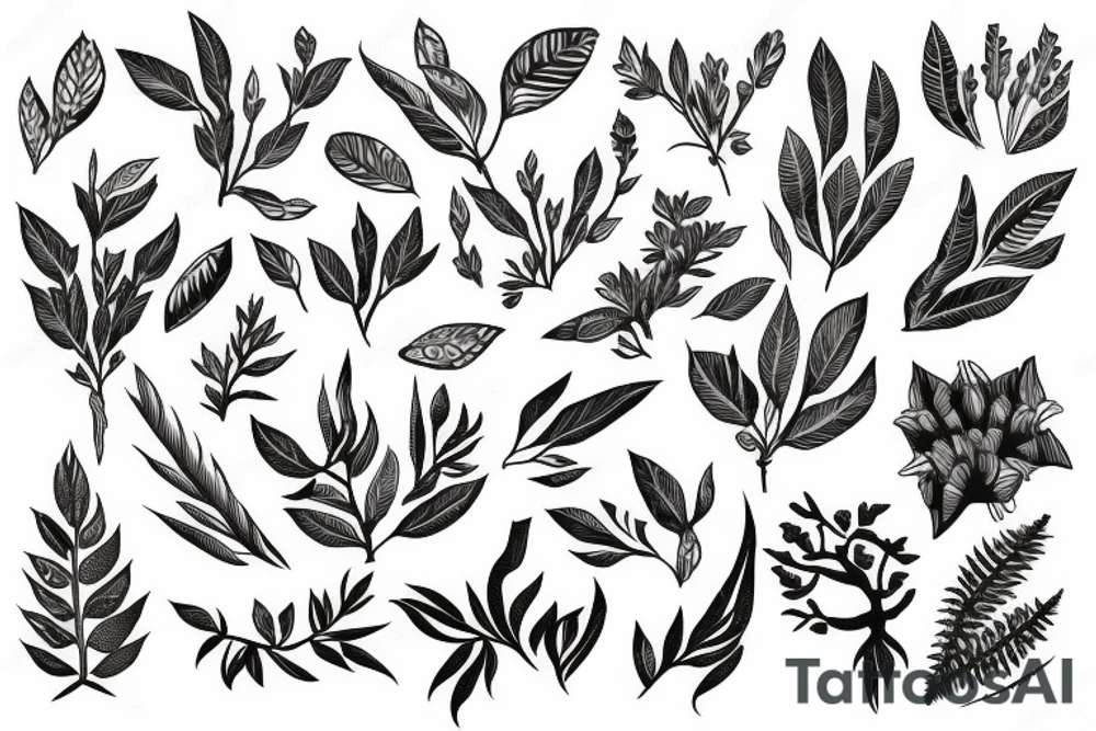 branch patterns tattoo idea