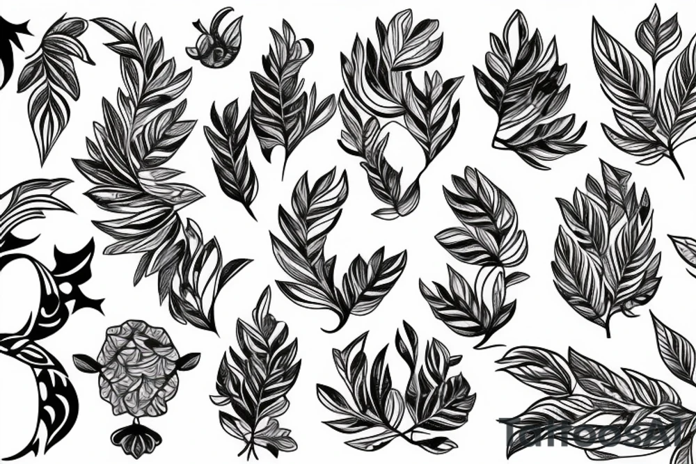 branch patterns tattoo idea