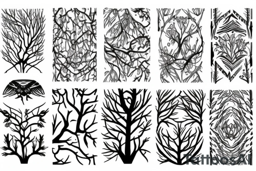 branch patterns tattoo idea