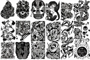 filled in patterns tattoo idea