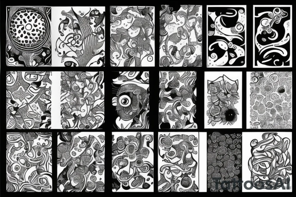 filled in patterns tattoo idea