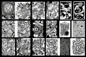 filled in patterns tattoo idea