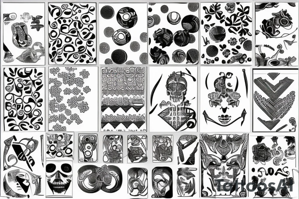 filled in patterns tattoo idea