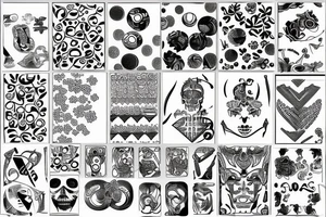 filled in patterns tattoo idea