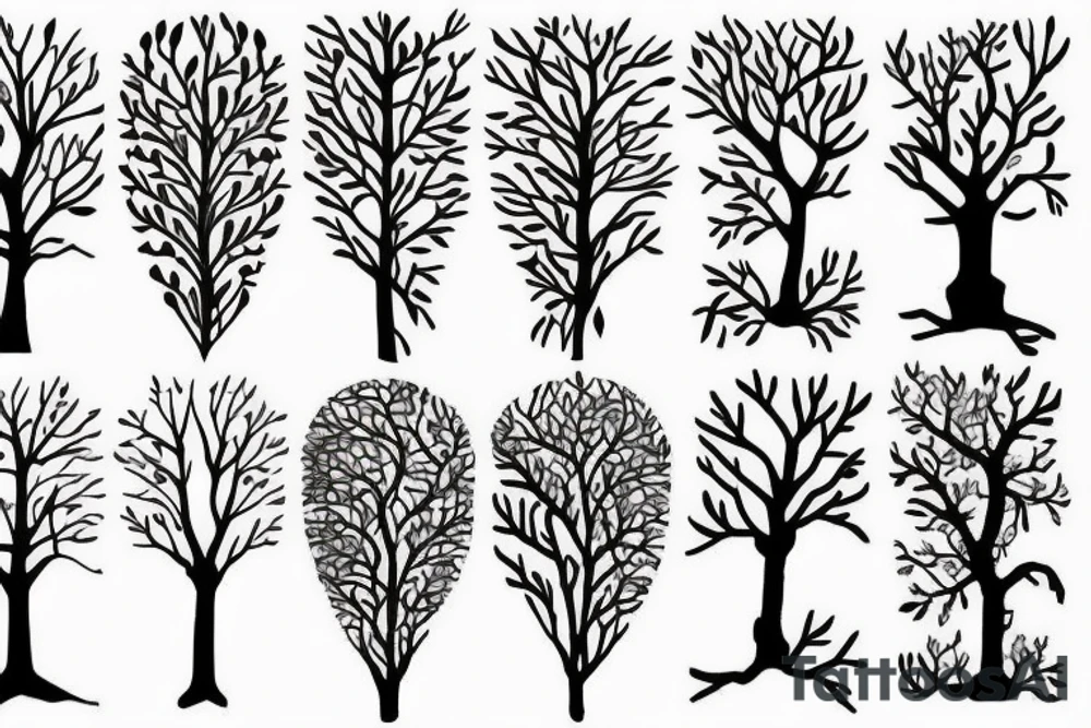 tree branch pattern tattoo idea