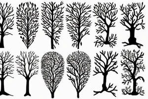 tree branch pattern tattoo idea