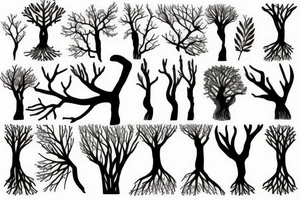 tree branch pattern tattoo idea