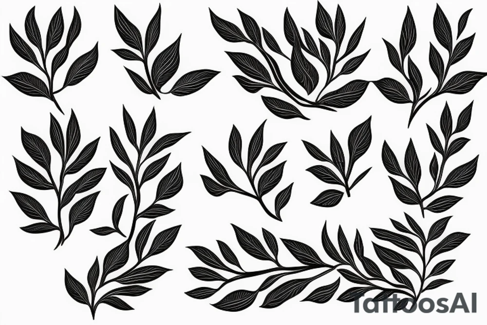 tree branch pattern tattoo idea