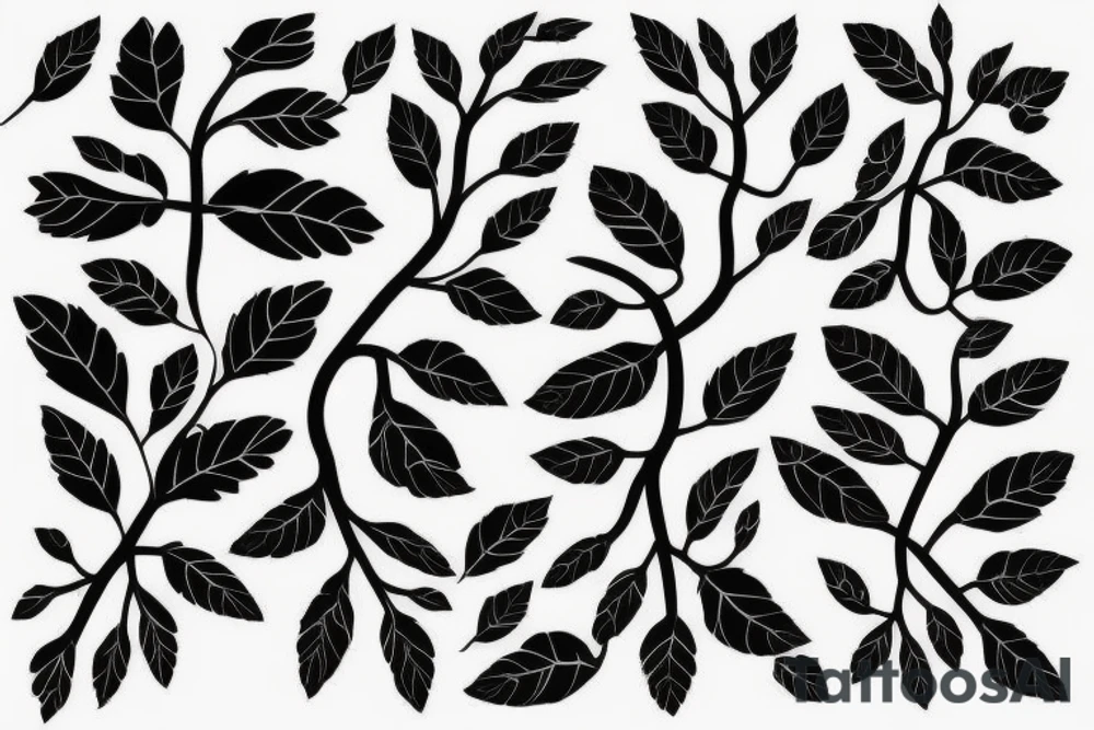 tree branch pattern tattoo idea