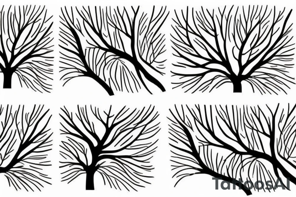 tree branch pattern tattoo idea