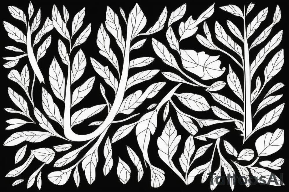 tree branch pattern tattoo idea