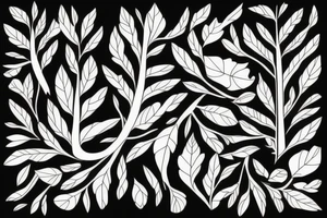 tree branch pattern tattoo idea