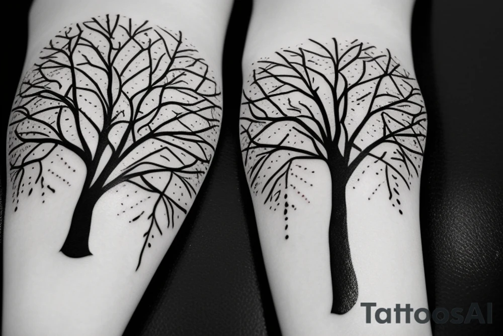 tree branch pattern tattoo idea