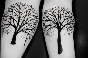 tree branch pattern tattoo idea