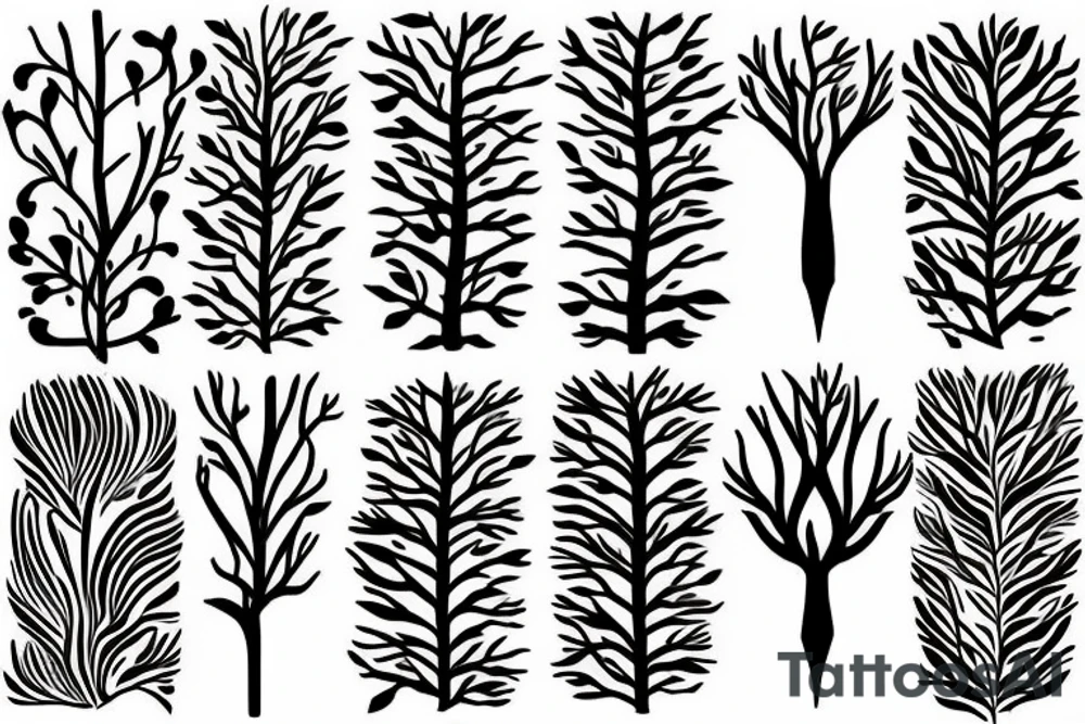 tree branch pattern tattoo idea