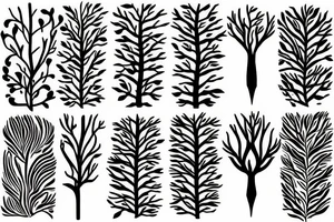 tree branch pattern tattoo idea