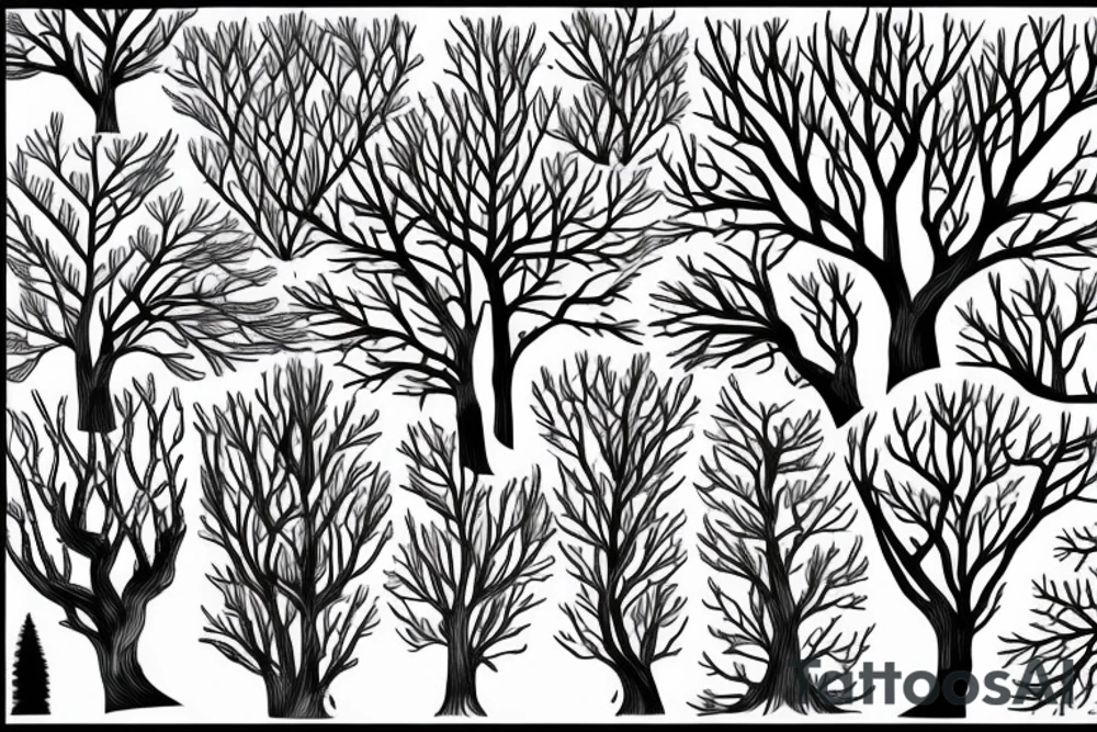 tree branch pattern tattoo idea