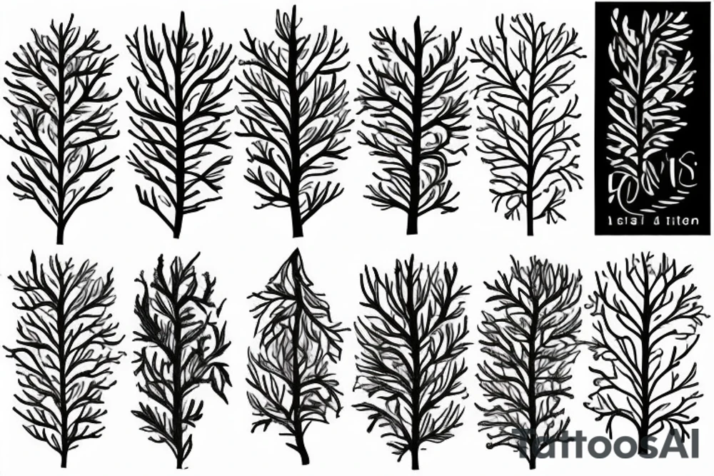 tree branch pattern tattoo idea